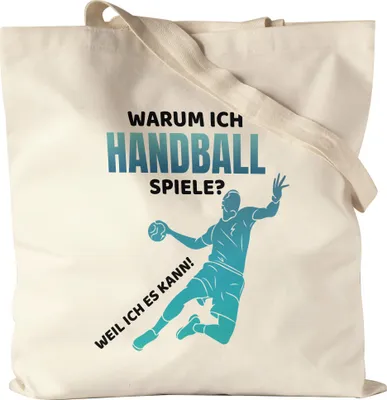 Produktbild von Warum ich Handball spiele Jutebeutel Handballer Handballspieler Handballverein Mannschaft