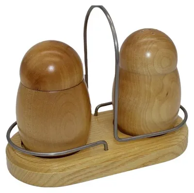 Productafbeelding van Houten peper- en zoutstel, 13 cm