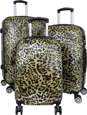 Produktbild von Kofferset Trolleyset 3 teilig Leopard ABS Hartschale Motivkoffer