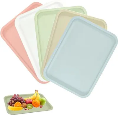 Obrázek produktu pro Obdélníkové protiskluzové servírovací misky z plastu, 30 x 23 cm