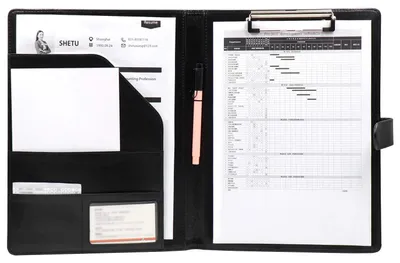 Produktbild von Kunstleder-Portfolio im Format A4 mit Notizblock