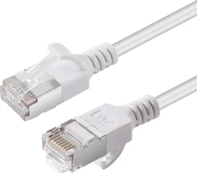 Image de Microconnect V-FTP6A10W-SLIM Netzwerkkabel Weiß 10 m Cat6a U/FTP (STP) (V-FTP6A10W-SLIM)