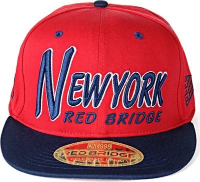 Produktbild von Red Bridge Uni New York Cap Snapback Bestickt Rot-Navy One Size