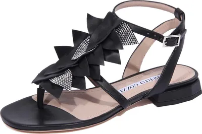 Produktbild von 2122J sandalo infradito donna ALBERTO GOZZI strass schwarz Sandale Frau