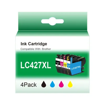 Produktbild von INKFIND LC427XL Tintenpatronen passend für BrotherLC427XL BrotherLC427 Brother LC427 BrotherLC-427XL Brother LC-427XL Multipack 4 Stück