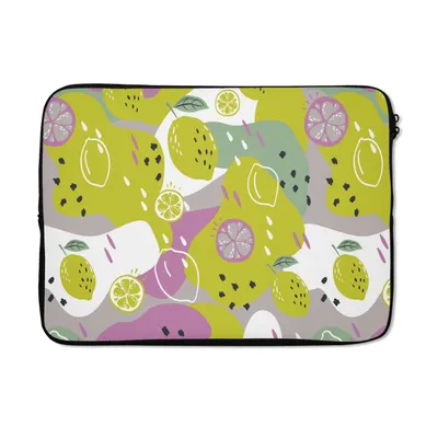 Produktbild von MuchoWow® Laptop Hülle 13 Zoll Sommer - Zitronen - Farben Laptoptasche - Laptophülle - Sleeve - Rundumschutz