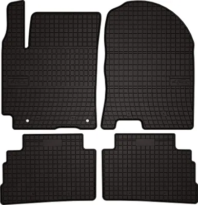 Immagine prodotto di Tappetini auto in gomma adatto per Hyundai Kona I (2017-2023, crossover) neri, set 4 pz, con fissaggi