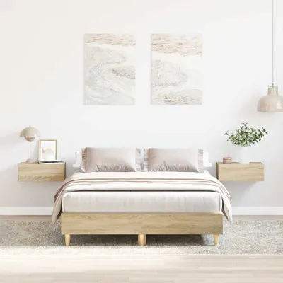 Productafbeelding van Maison Exclusive - Bedframe zonder matras, Sonoma-eikenhout, 120x200 cm, houtvezel