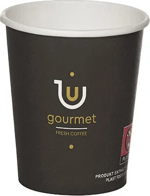 Produktbild von 100x Kaffeebecher CoffeeToGo Pappbecher Design GOURMET Fresh Coffee 200ml