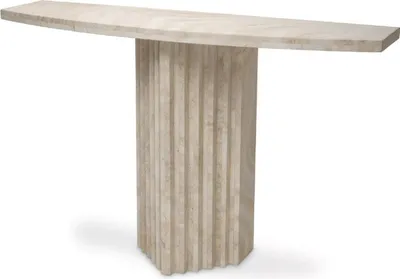 Produktbild von Casa Padrino Luxus Konsole Beige 121,5 x 35 x H. 75,5 cm - Rechteckiger Travertin Konsolentisch - Wohnzimmer Möbel - Hotel Möbel - Travertin Möbel - Luxus Möbel - Luxus Einrichtung