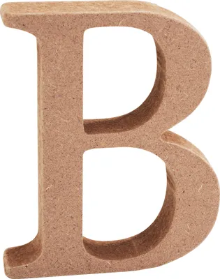 Produktbild von VBS MDF Buchstaben 8 cm hoch 1.5 cm stark ideal für Bastelprojekte Buchstabe "B"