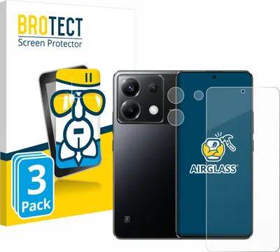 Produktbild von 3x BROTECT Schutzglas für Xiaomi Poco X6 (Display+Kamera) Schutzfolie Panzer Folie Glas Display Schutz klar