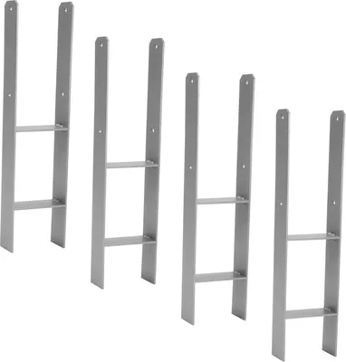 Immagine prodotto di Ancoraggio per pali Supporto per pali Ancoraggio ad H Supporto per recinzioni 111 mm 4 pezzi