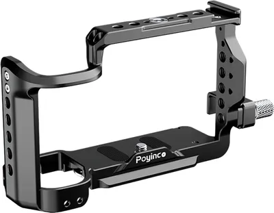 Obrázek produktu pro Poyinco JN-098 Klec pro videokameru, klec pro kameru z hliníkové slitiny s úchyty na studenou patku, závit 1/4 palce, náhrada za kabelový klip pro kameru Sony ZV-E1