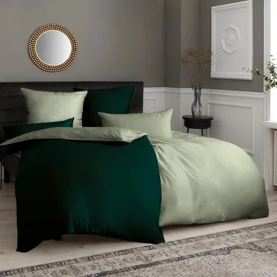 Immagine prodotto di Set di lenzuola in microfibra, 4 pezzi, verde, 135x200 cm, senza bisogno di stiratura, antiscottatura, con cerniera