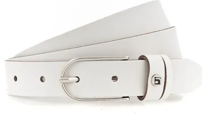 Produktbild von H.I.S Leder Gürtel 25mm Leather Belt W105 White weiß