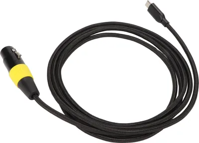 Zdjęcie produktu dla SUNGOOYUE Elastyczny kabel XLR na USB C, przejściówka z męskiego kabla typu C na żeński XLR, zintegrowany wysokiej klasy układ scalony, obsługa częstotliwości próbkowania 44,1 kHz 48 kHz, do czarnego nylonu Jallow, 1 szt
