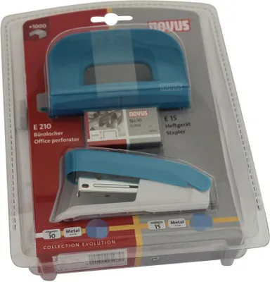Produktbild von novus Locher und Heftgeräte Set E210/E15 petrol