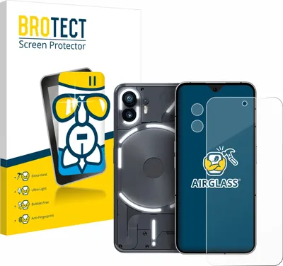 Produktbild von BROTECT Schutzglas für Nothing Phone (2) (Display+Kamera) Schutzfolie Panzer Folie Glas Display Schutz klar