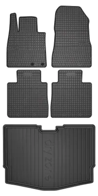 Obrázek produktu pro Gumové autokoberce SolidPRO + vana kufru DryZone pro: Nissan Note II od 2012 hatchback 5 ks – Wielganizator