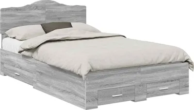 Immagine prodotto di Struttura del letto con testiera Grigio Sonoma 120 x 200 cm