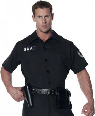 Produktbild von SWAT Hemd - Schwarz/Kurzärmlig als Kostüm Accessoire Größe: One Size