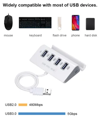 Obrázok produktu pre USB OTG HUB 4 v 1 rozbočovač USB3.0 Multi Splitter pre PC laptop