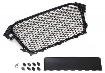 Kühlergrill Sportgrill Waben Schwarz Kennzeichenhalter PDC für Audi A4 S4 B8 8K – Produktansicht