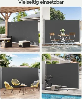 Produktbild von Famanu Sichtschutzschirm Aluminium - 200 cm x 300 cm - Antrazit