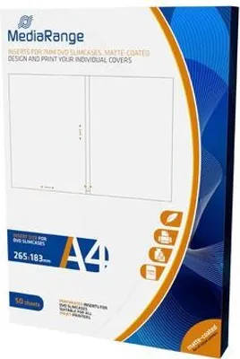 Obrázek produktu pro MediaRange MRINK122, Inkoustový tisk, A4 (210x297 mm), Matný, 50 listy, 130 g/m², Bílá