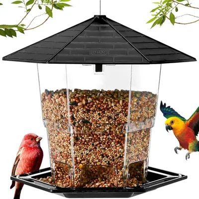 Imagen del producto de Comedero para pájaros, para uso en exteriores, extensible, ideal para aves silvestres, de color , para jardín y balcón