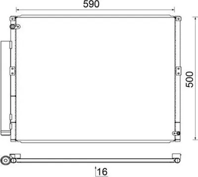 Obrázok produktu pre Kondenzátor, klimatizácia MAHLE AC 836 000S