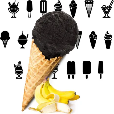 Produktbild von Banane Schwarzes Eispulver 1 kg