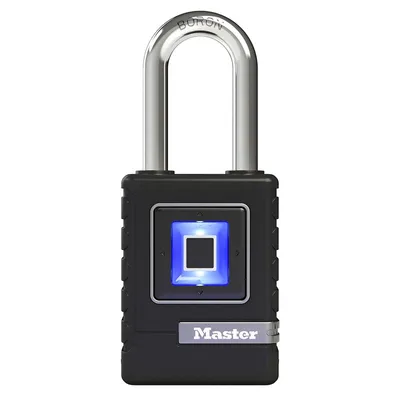 Obrázok produktu pre MASTER LOCK 4901EURDLH, Inteligentný visiaci zámok, Čítačka odtlačkov prstov, Čierna, Stav batérie, Operácie, CR2, 56 mm