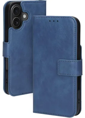 Produktbild von Mobiparts MP-127617, Geldbörsenhülle, Apple, iPhone 16, 15,5 cm (6.1"), Blau