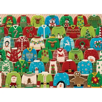 Produktbild von COBBLE HILL Puzzle Weihnachtspullis 1000 Teile