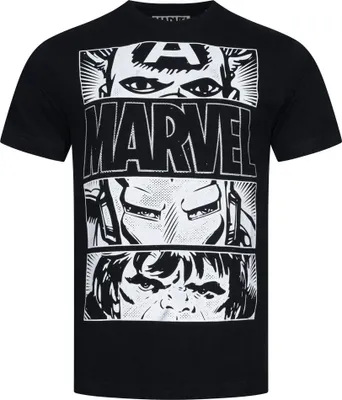 Produktbild von M|MARVEL COMICS Core Logo Herren T-Shirt FBMTS095BLK