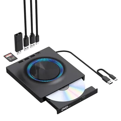 Produktbild von Externer Blu-ray/DVD-Brenner - USB 3.0 - Tragbar - Für Desktop-PC - Windows/Mac Kompatibel - Plug & Play