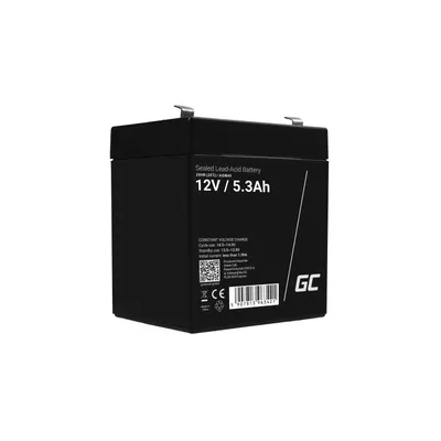 Produktbild von Bezobsługowy Akumulator Agm Vrla Green Cell Agm45 12V 5.3Ah (Do Systemu Alarmowego, Kasy Fiskalnej, Zabawki)