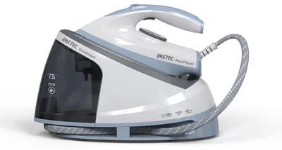 Produktbild von Imetec RapidVapor, 2400 W, 240 g/min, Keramik-Bügelsohle, 5 bar, 1,2 l, Blau, Grau