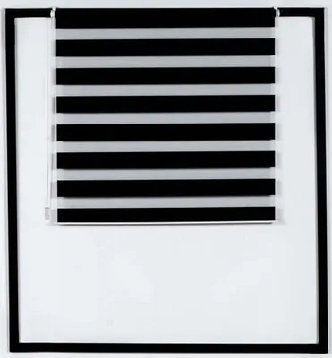 Produktbild von CLP Doppelrollo mit Klemmfix Fixierung ohne Bohren schwarz 95x150 cm