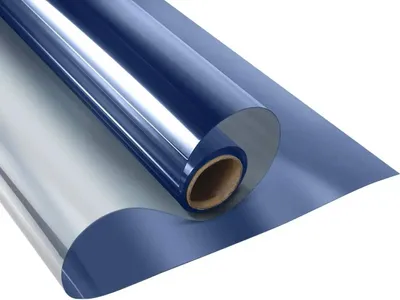 Obrázek produktu pro Folie na okna – Jednorázová reflexní folie – Statická přilnavost – Tepelná izolace – 100% ochrana proti UV záření – 50 x 500 cm – Modro-stříbrná