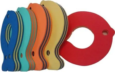 Produktbild von Schwimmbrett Fisch 400x300x38mm Schwimmhilfe Fisch Stripes Gestreift Grün