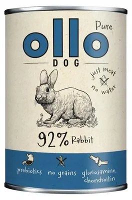Imagen del producto de Comida húmeda para perro Ollo Pure, sabor conejo, 400g