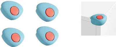 Image de 4 pièces - Protection anti-chocs pour les angles - Protection des angles - Silicone anti-blocage - Protection des angles et des bords, produit de protection pour les angles et les bords