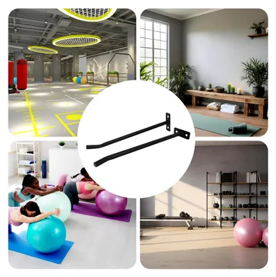 Produktbild von Wandhalterung für Yoga-Bälle – 2 x Halter für Gymnastikbälle, robuste Wandmontage, Aufbewahrungslösung für Zuhause und Fitnessstudios