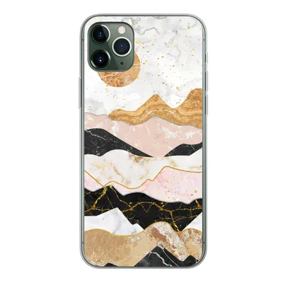 Produktbild von MuchoWow® Handyhülle Schutzhülle Hülle für iPhone 11 Pro Max Marmor - Gold - Pastell Silikon Softcase Handy Hülle - Schutz