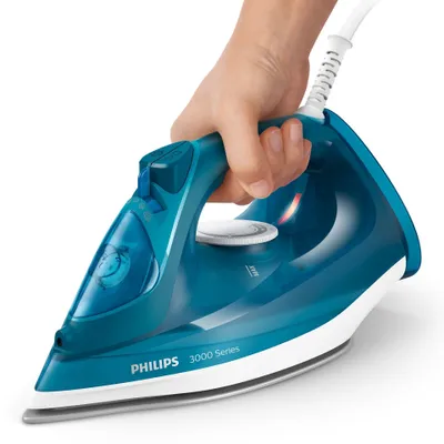 Zdjęcie produktu dla Philips 3000 series Żelazko parowe DST3040/70 z serii 3000, Żelazko parowe, Płyta ceramiczna, 1,9 m, 200 g/min, 40 g/min, 0,3 l