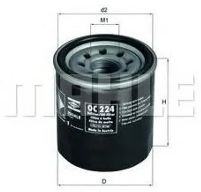 Produktbild von Ölfilter MAHLE OC 224 Anschraubfilter