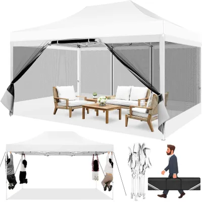 Obrázok produktu pre Záhradný pavilón – záhradná karavána – párty stan – kempingový stan – terasa – ochrana proti hmyzu